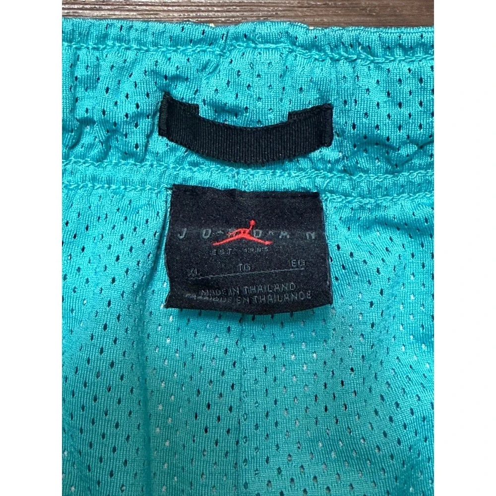 Nike Air Jordan Essentials Mesh Pinstripe Shorts Teal Blue Sz XL (DM1357-392)